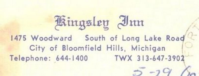 Kingsley Inn - Vintage Postcard (newer photo)
